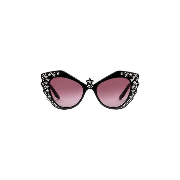 Gucci Star Stud Crystal Acetate Cat-Eye Sunglasses