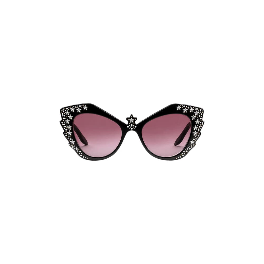 Gucci Star Stud Crystal Acetate Cat-Eye Sunglasses