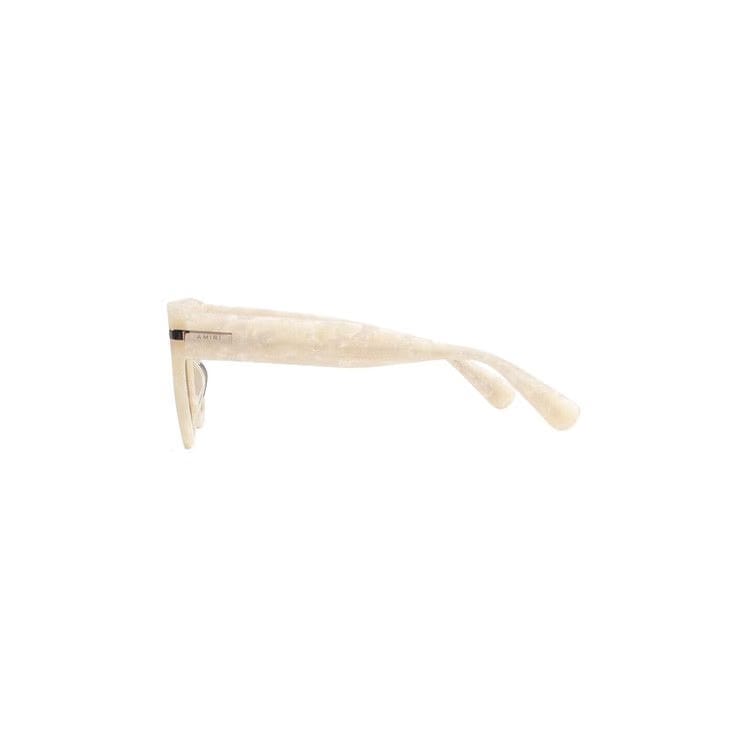 Amiri Aviator Logo Sunglasses White