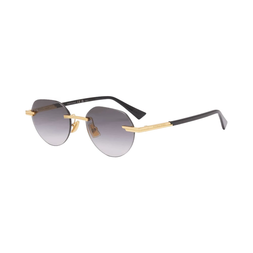 Bottega Veneta Glaze Rimless Sunglasses Gold/Grey