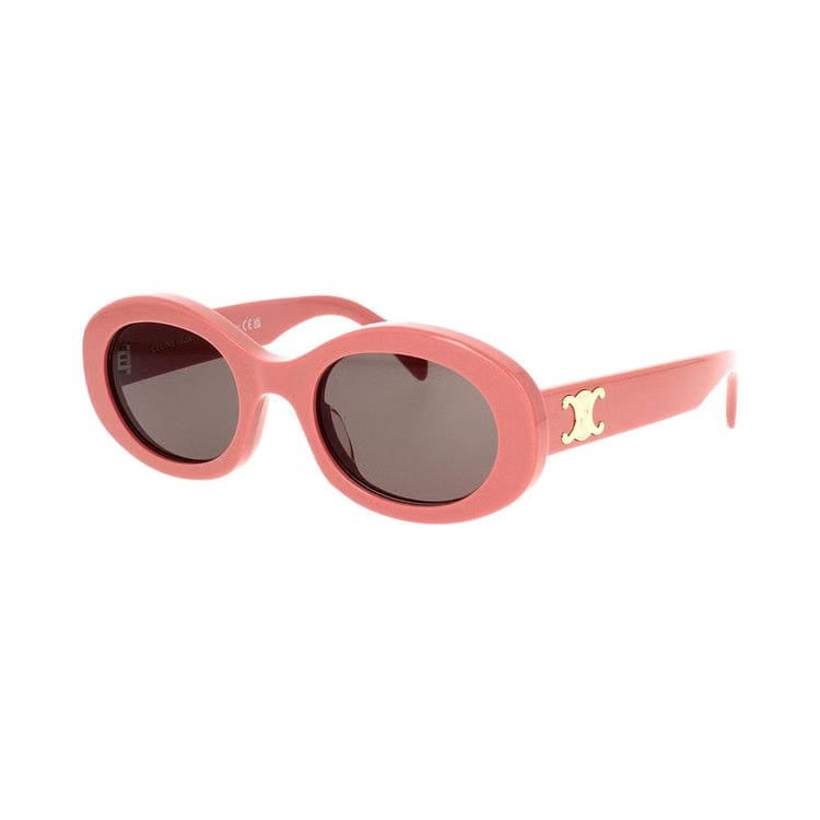CELINE Oval Sunglasses Shiny Pink/Smoke