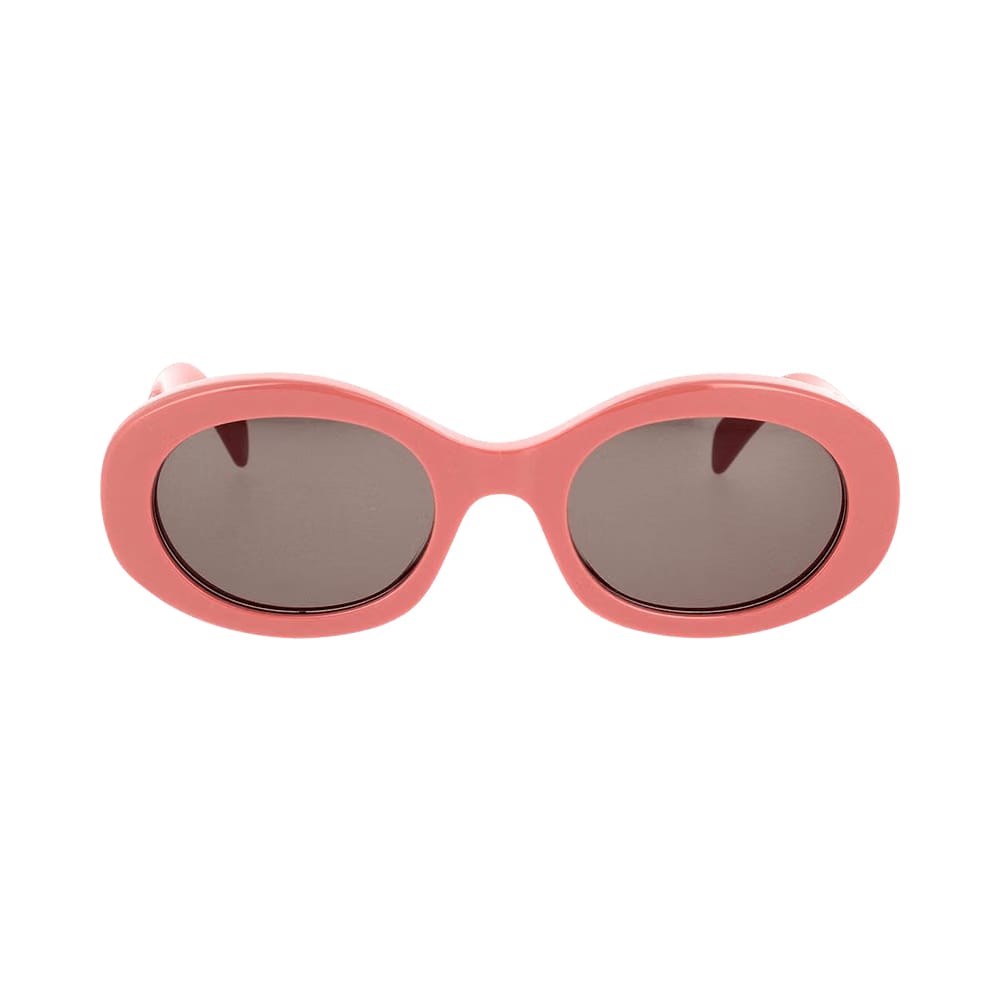 CELINE Oval Sunglasses Shiny Pink/Smoke