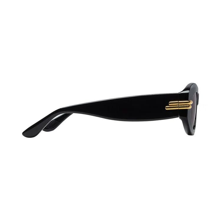 Bottega Veneta Mitre Oval Sunglasses Black/Grey
