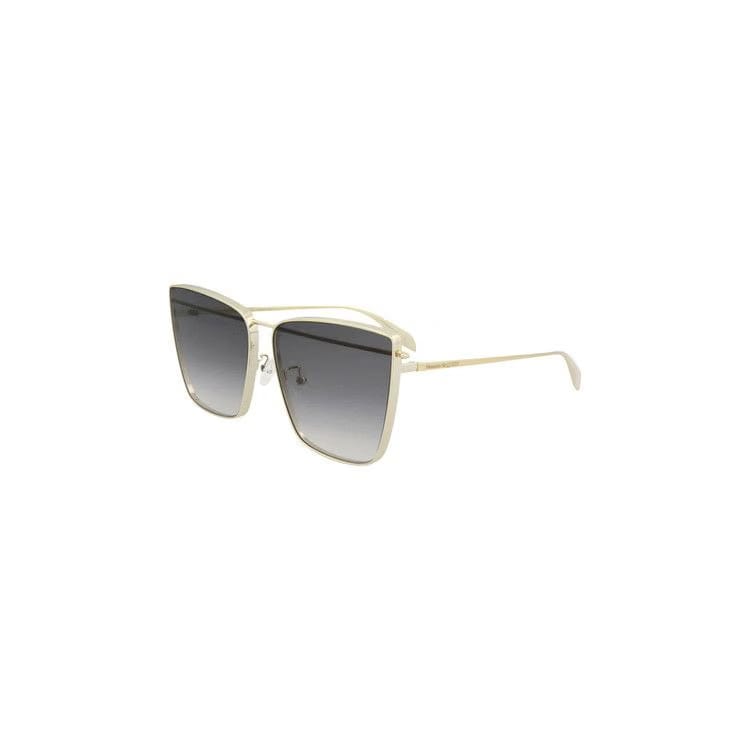 Alexander McQueen Cat Eye Frame Sunglasses Metallic Gold