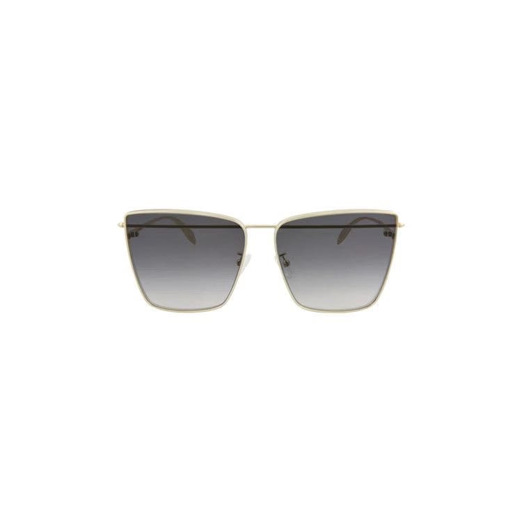 Alexander McQueen Cat Eye Frame Sunglasses Metallic Gold