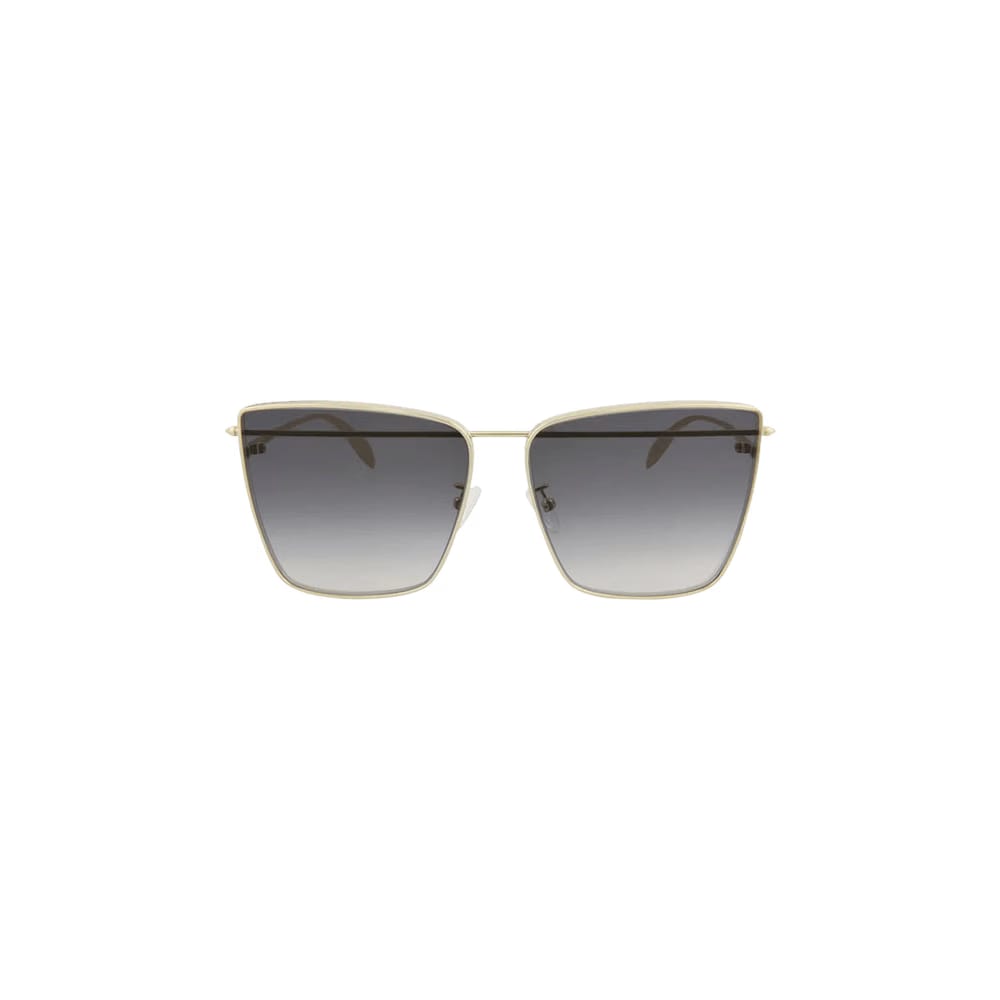 Alexander McQueen Cat Eye Frame Sunglasses Metallic Gold