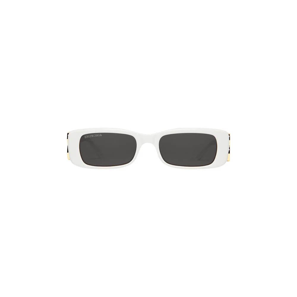 Balenciaga Dynasty Rectangle Sunglasses White