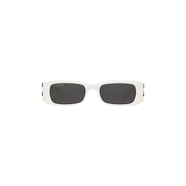 Balenciaga Dynasty Rectangle Sunglasses White