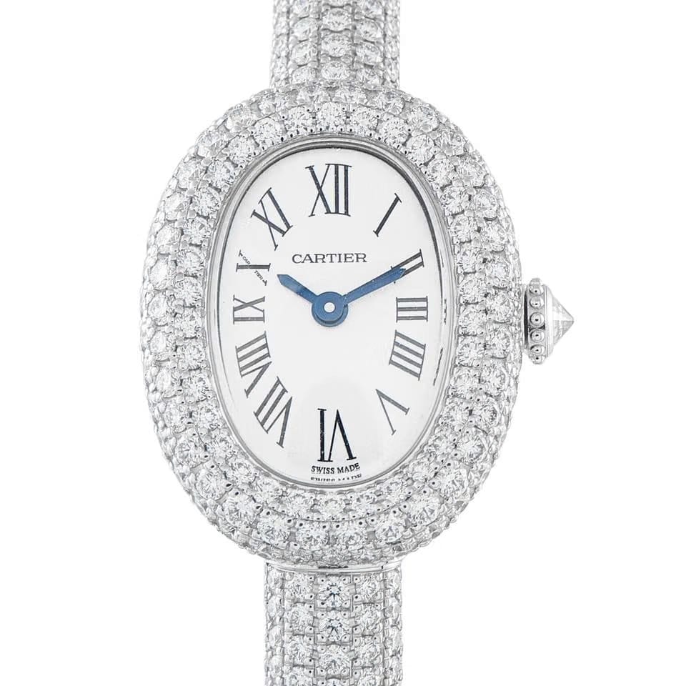Cartier Baignoirede Cartier Diamond and 18 K White Gold Watch HPI01773 hpi01773