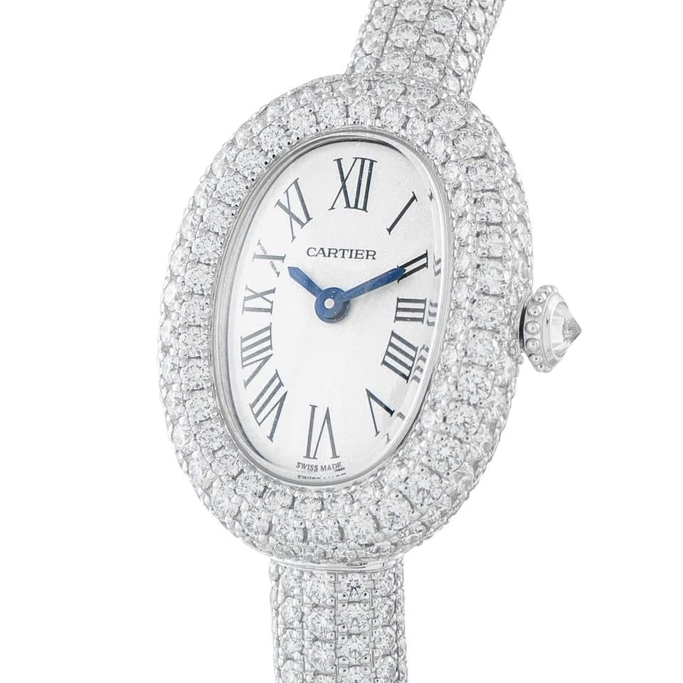Cartier Baignoirede Cartier Diamond and 18 K White Gold Watch HPI01773 hpi01773