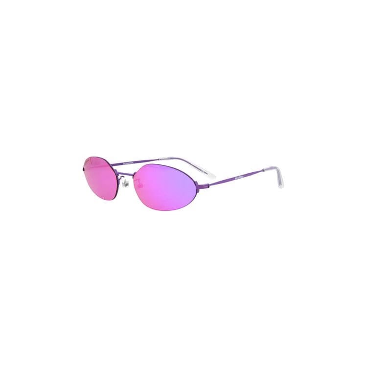 Balenciaga Round Frame Metal Sunglasses Violet
