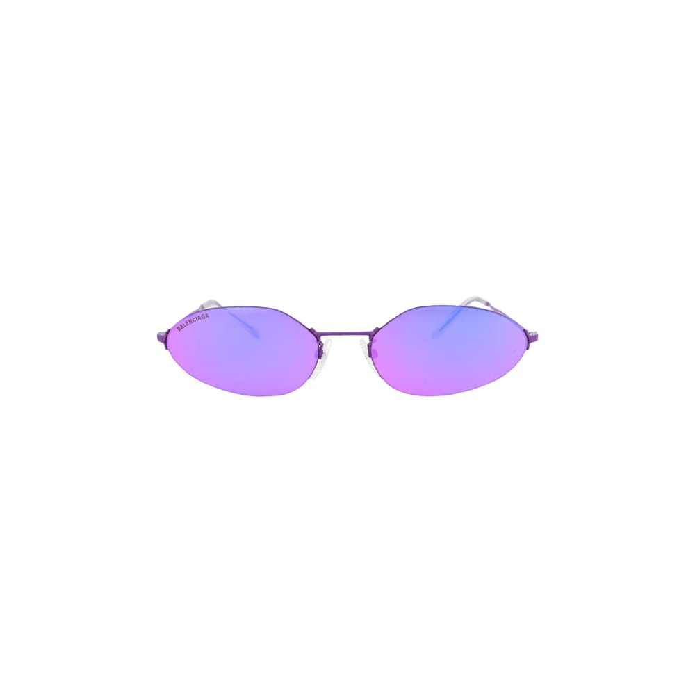 Balenciaga Round Frame Metal Sunglasses Violet