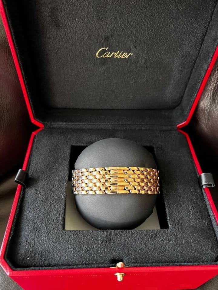 Cartier Tankceas cartier Tank din aur roz cu diamante