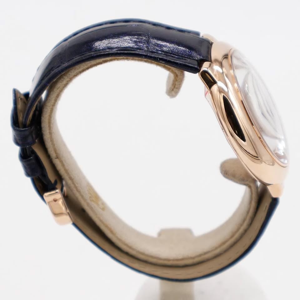 Cartier Ballon Bleu 36mm 18k Rose Gold Diamonds WGBB0053 4407 Leather Automatic