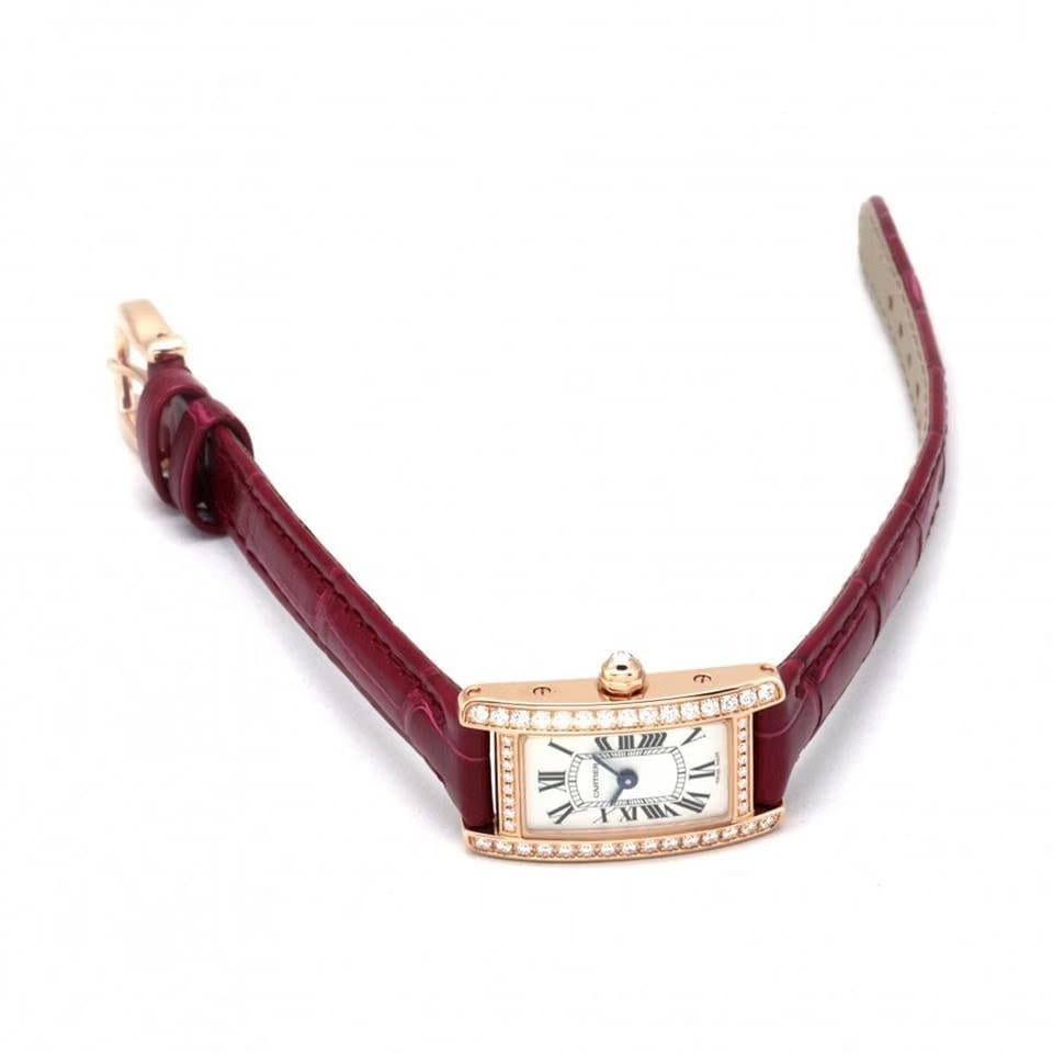 Cartier Wjta0026 Quartz Rose Gold New