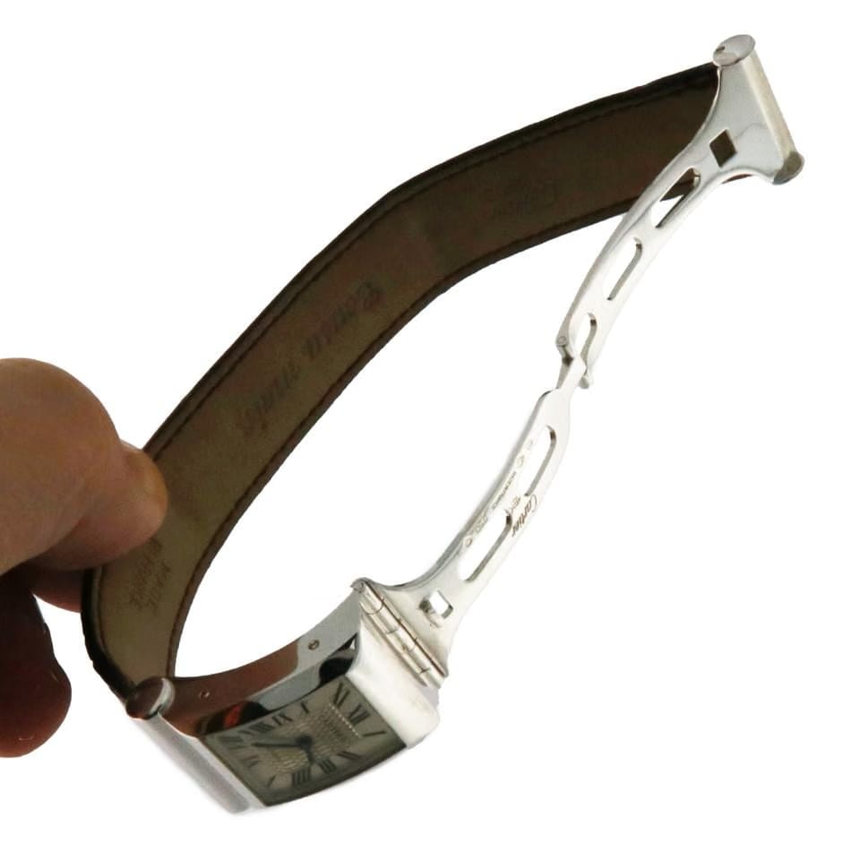 Cartier Driver's Limited Edition Privee Collection 150 pezzi oro bianco 18k Meccanico 2 cinturini in alligatore di dimensione diversa