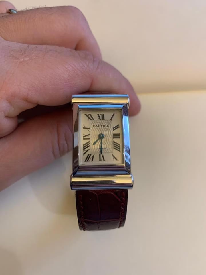 Cartier Driver's Limited Edition Privee Collection 150 pezzi oro bianco 18k Meccanico 2 cinturini in alligatore di dimensione diversa