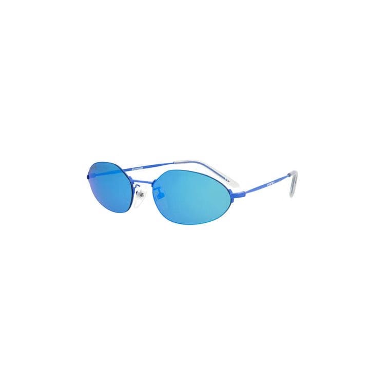 Balenciaga Round Frame Metal Sunglasses Blue