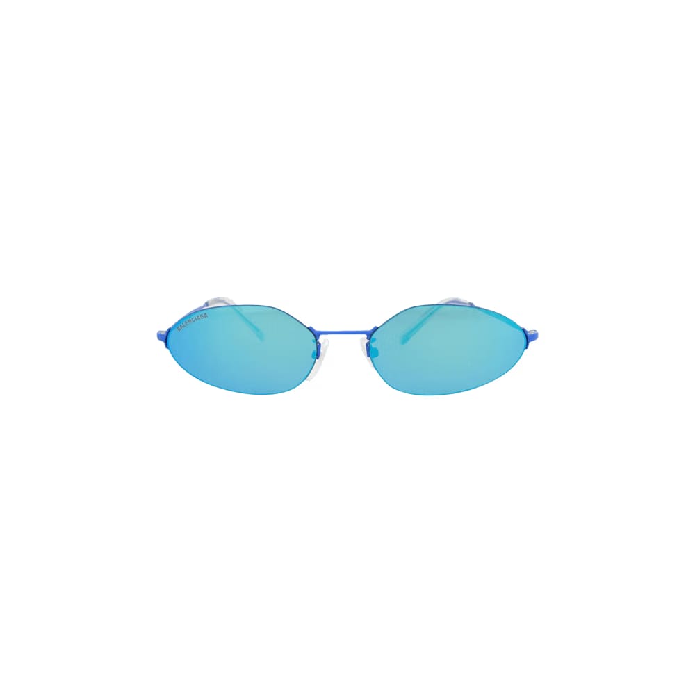 Balenciaga Round Frame Metal Sunglasses Blue