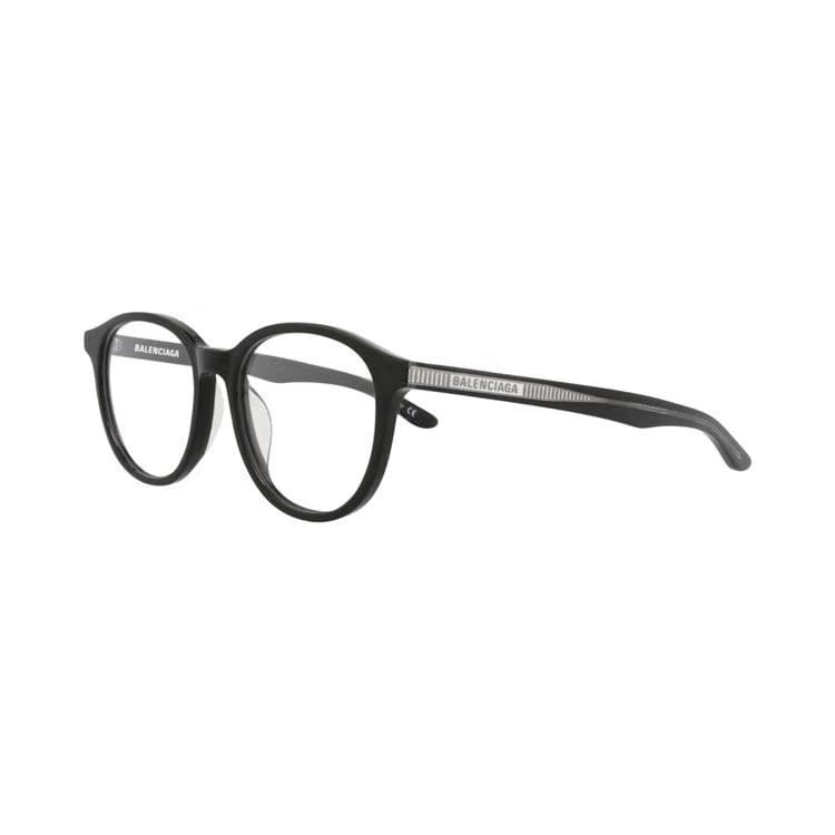 Balenciaga Round-Frame Acetate Optical Frames Black Transparent