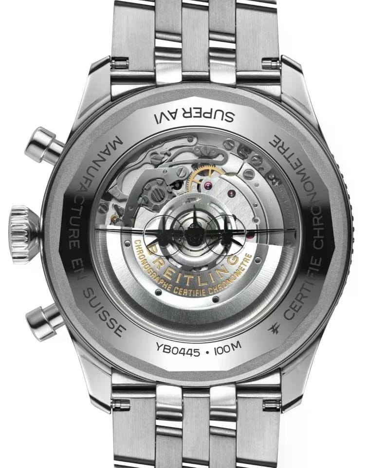 Breitling Super Avi Aviator Super AVI B04 Chronograph Mosquito Black Dial Automatic Men's Watch YB04451 A1 B1 A1 Complete Full Set