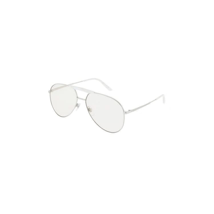 Gucci Aviator Style Metal Sunglasses Metallic Silver
