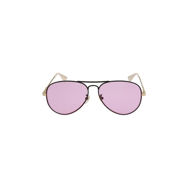 Gucci Aviator-Style Metal Sunglasses Black