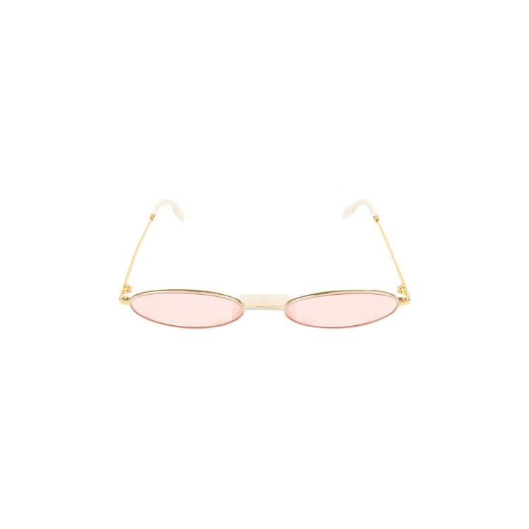 Kenzo Oval Thin Wire Sunglasses Pink