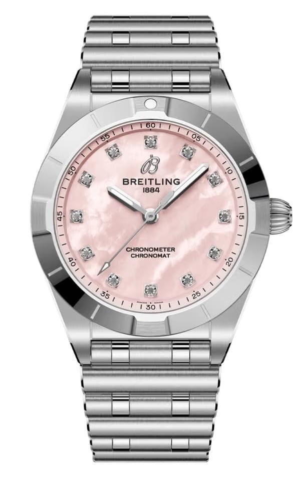 Breitling Chronomat28mm Pink Mother of Pearl Dial NEW UNWORN