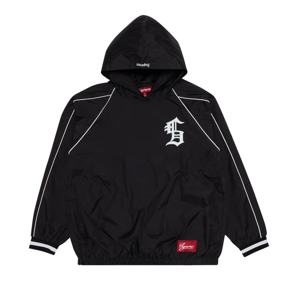 Supreme Hooded Warm Up Pullover Black