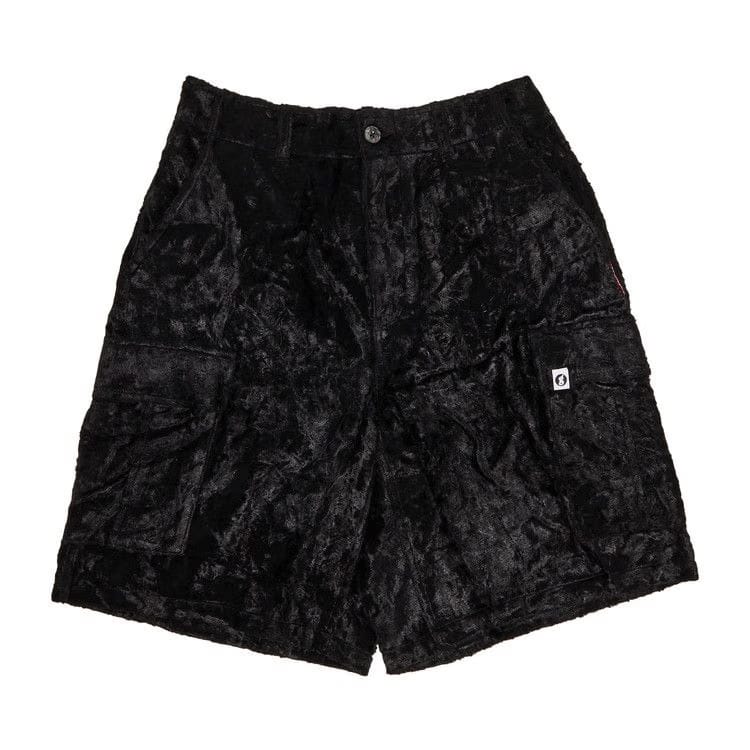 Supreme x Goodenough Crushed Rayon Pile Cargo Shorts Black