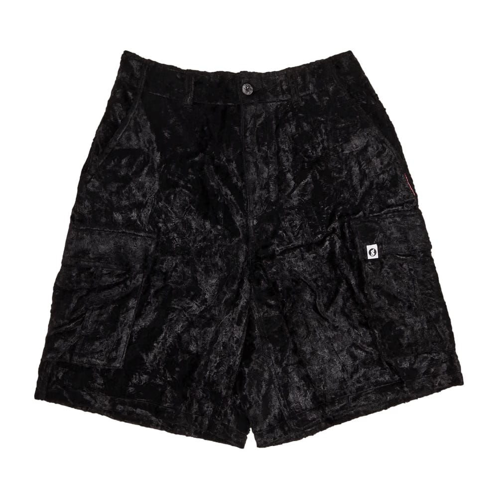 Supreme x Goodenough Crushed Rayon Pile Cargo Shorts Black