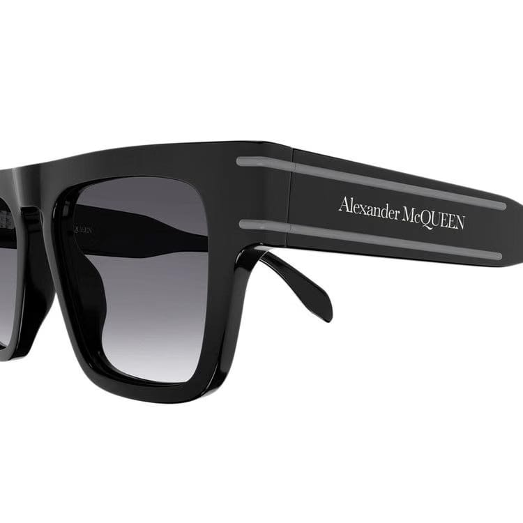Alexander McQueen Flat Top Square Sunglasses Black