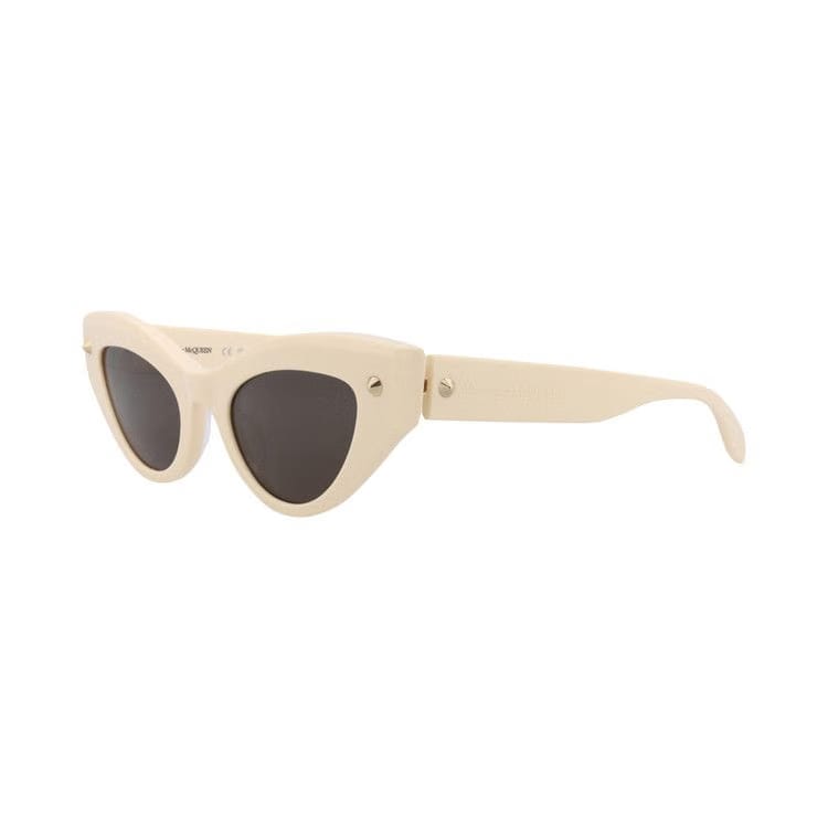 Alexander McQueen Cat Eye Sunglasses Ivory/Grey