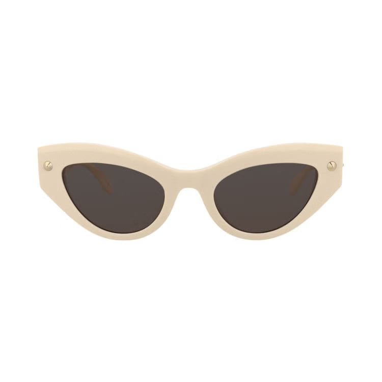 Alexander McQueen Cat Eye Sunglasses Ivory/Grey