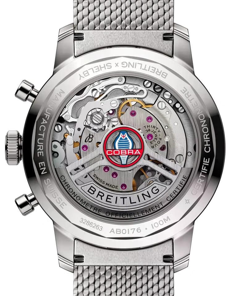Breitling Top Time B01 Shelby Cobra Blue Dial Stainless Steel Automatic Men's Watch AB01763 A1 C1 A1 Complete Full Set