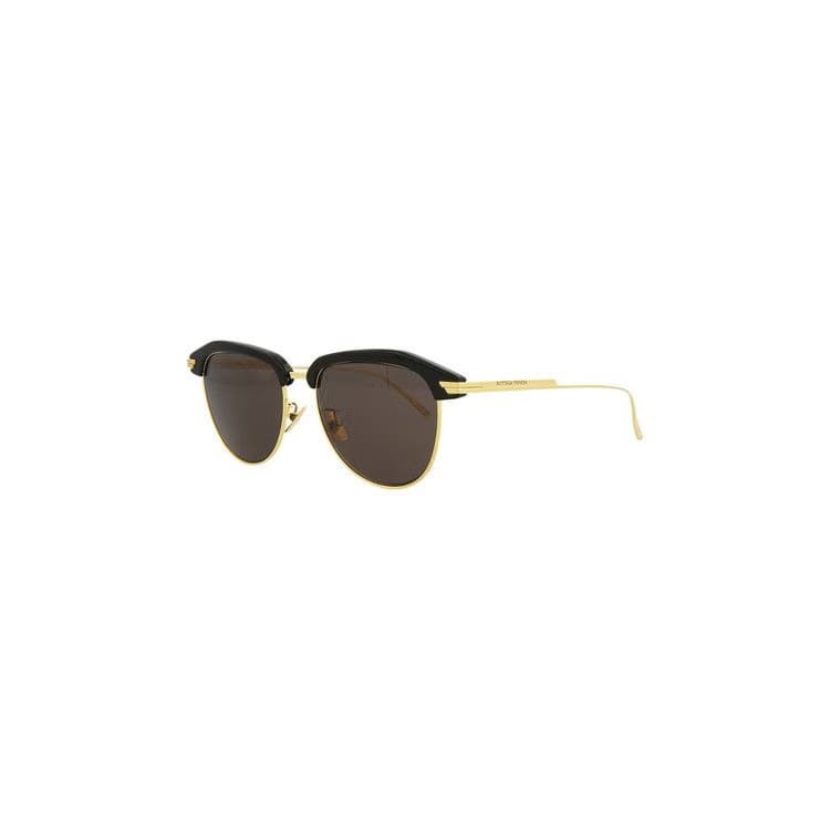 Bottega Veneta Round Frame Sunglasses Black/Gold/Grey