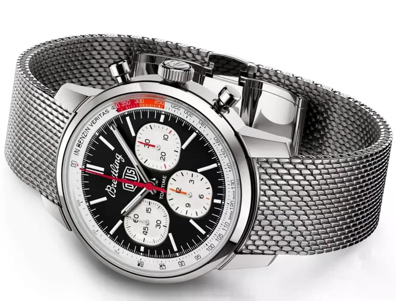 Breitling Top Time B01 Deus Black Dial Automatic Steel 41mm Men's Watch AB01765 A1 B1 A1 Complete Full Set