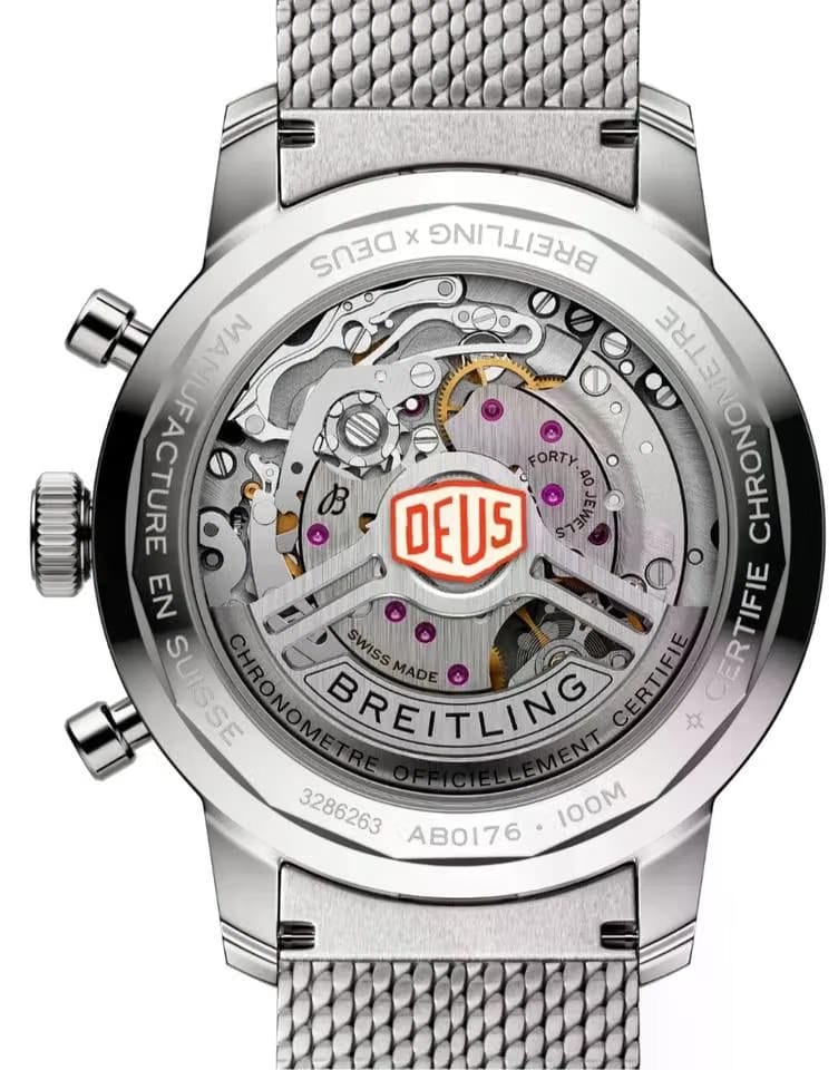 Breitling Top Time B01 Deus Black Dial Automatic Steel 41mm Men's Watch AB01765 A1 B1 A1 Complete Full Set