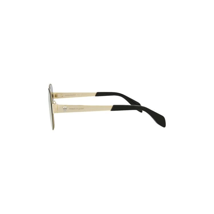 Alexander McQueen Aviator Sunglasses Gold