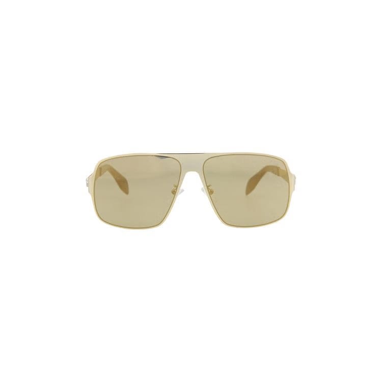 Alexander McQueen Aviator Sunglasses Gold