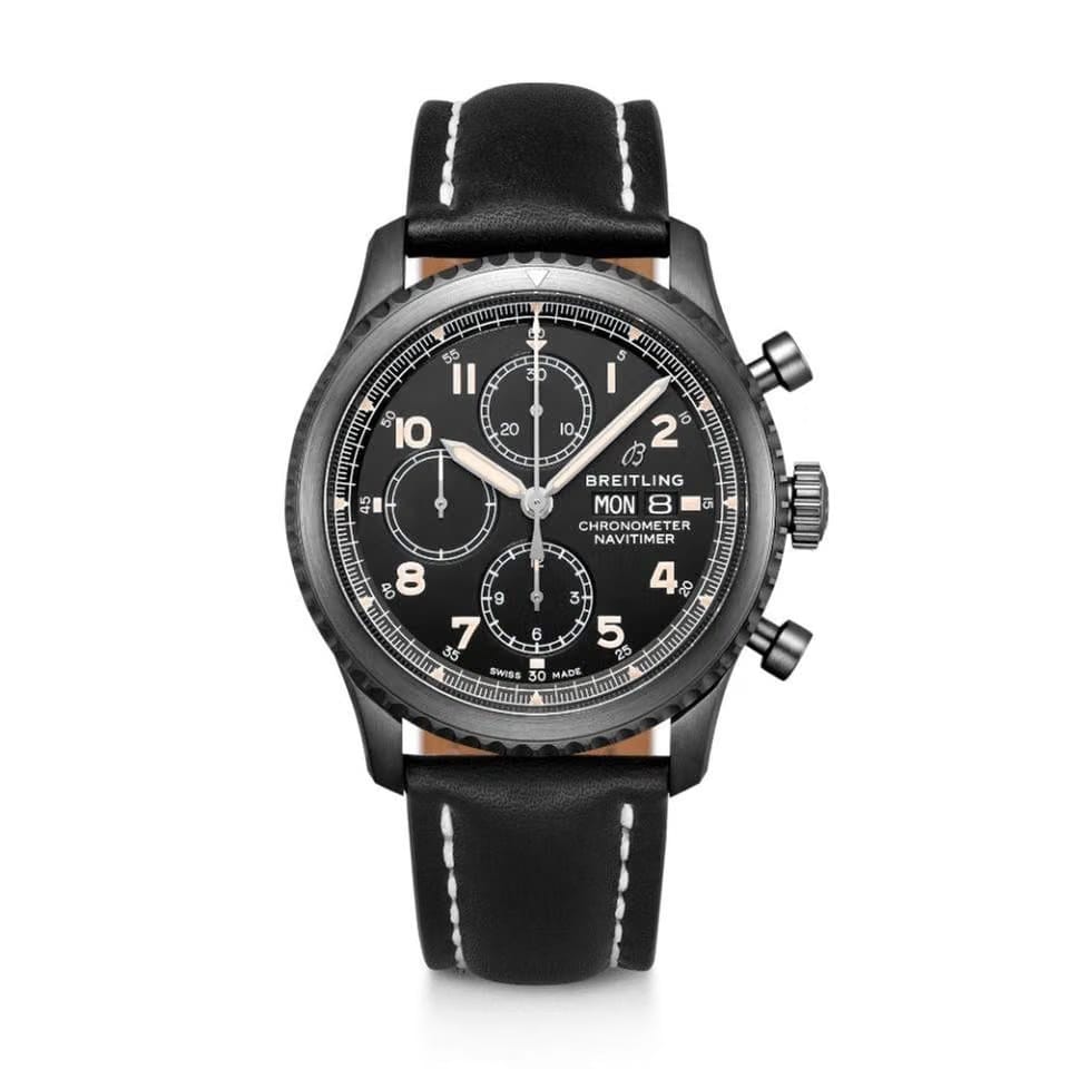 Breitling Navitimer 8 Chronograph Day-Date 43mm Black Steel Arabic Edition Automatic M13314 Full Set - Extremely Rare Edition