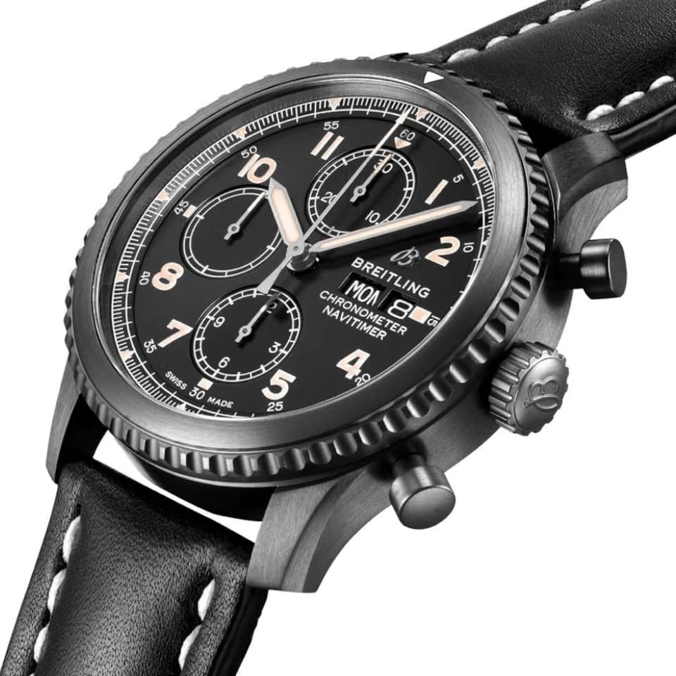 Breitling Navitimer 8 Chronograph Day-Date 43mm Black Steel Arabic Edition Automatic M13314 Full Set - Extremely Rare Edition