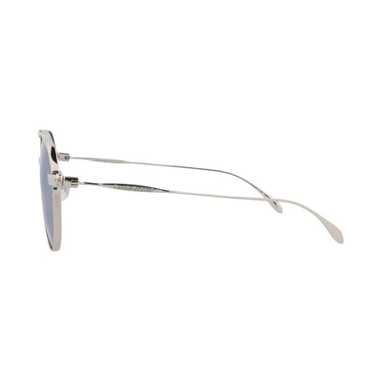 Alexander McQueen Aviator Sunglasses Silver/Light Blue