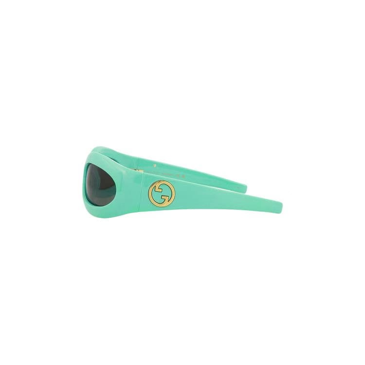 Gucci Oval Frame Sunglasses Light Blue/Grey