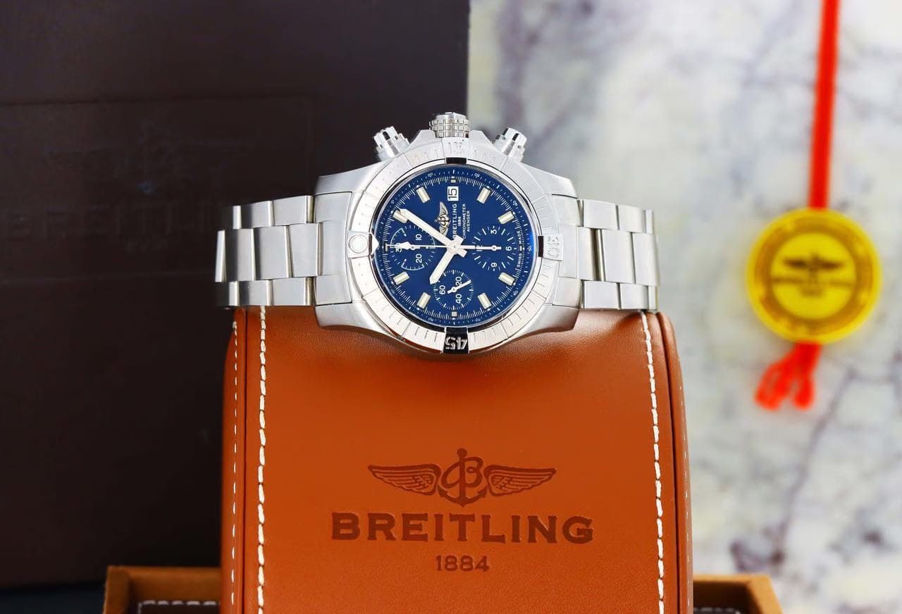 Breitling Avenger Chronograph 43mm Blue Dial - Stainless Steel on Bracelet