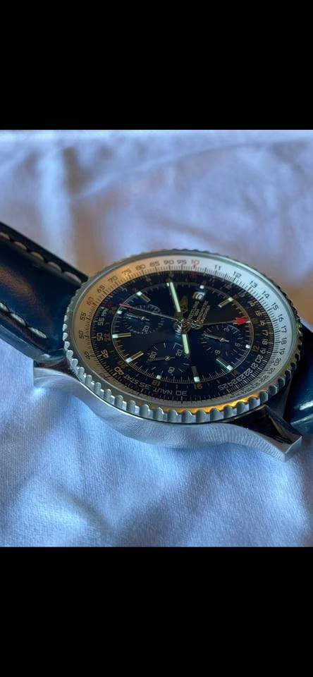 Breitling Navitimer Worldexcellent condition with box & papers.