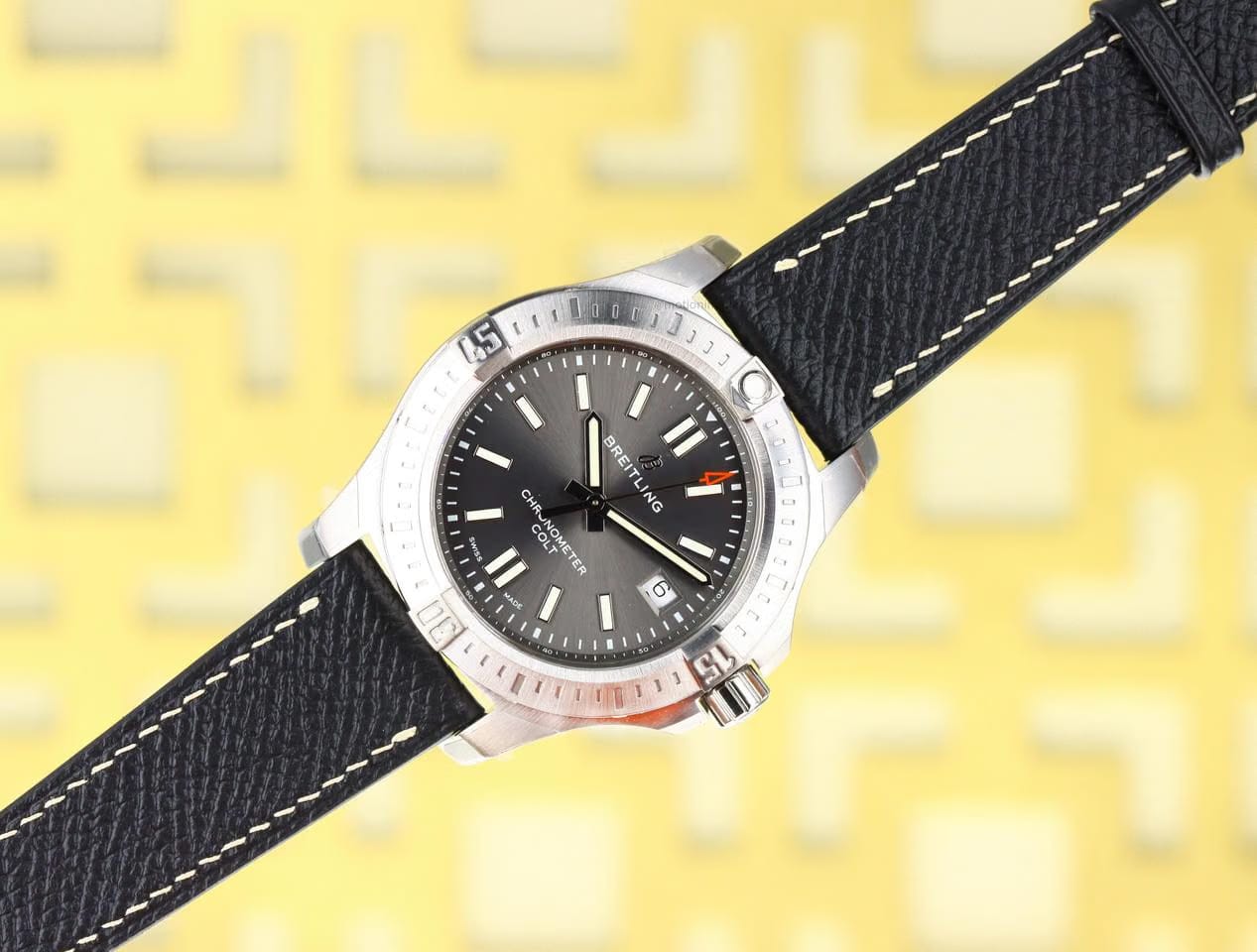Breitling Chronomat Colt Automatic "Phantom" 41mm Anthracite Dial - Stainless Steel on Black Strap