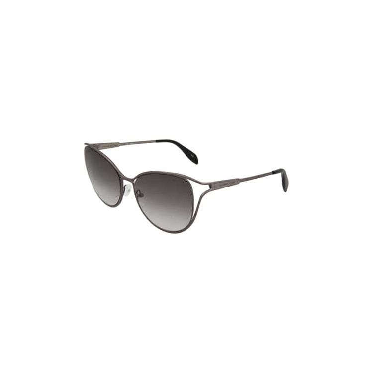Alexander McQueen Cat Eye Frame Metal Sunglasses Silver