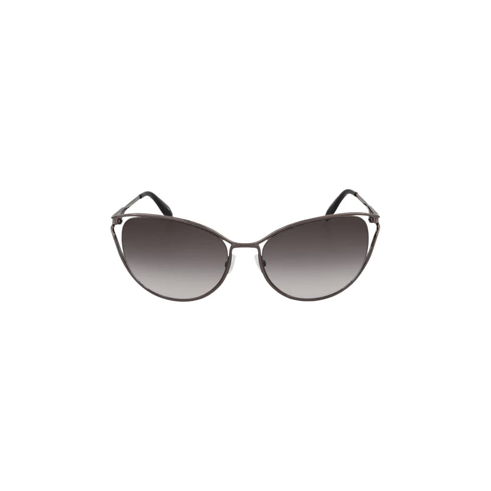 Alexander McQueen Cat Eye Frame Metal Sunglasses Silver